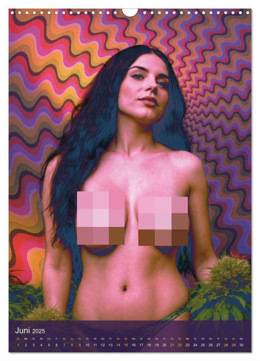 Bild: 9783457131640 | Psychodelic -Sexy Girls &amp; Cannabis (Wandkalender 2025 DIN A3 hoch),...