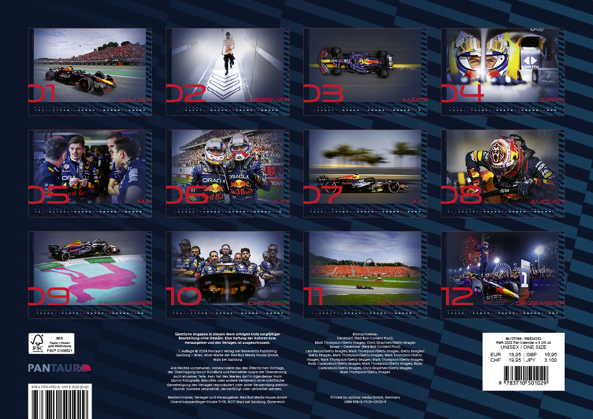 Bild: 9783710501029 | Oracle Red Bull Racing 2025 - Fankalender | Kalender | Spiralbindung