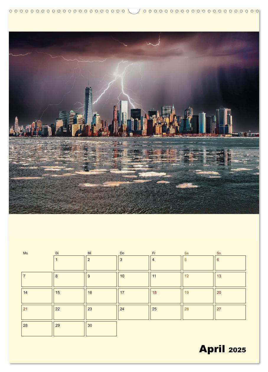 Bild: 9783435889594 | Metropolen im Gewitter (hochwertiger Premium Wandkalender 2025 DIN...