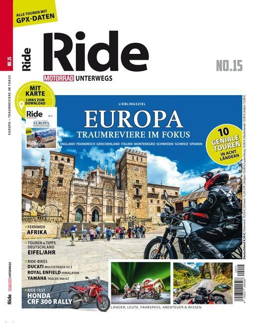 Cover: 9783613320529 | RIDE - Motorrad unterwegs, No. 15 | Topziele in Europa | Taschenbuch