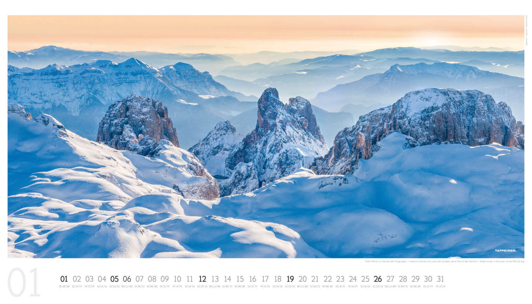 Bild: 9791280864154 | Luftbildkalender Dolomiten 2025 | Athesia-Tappeiner Verlag | Kalender