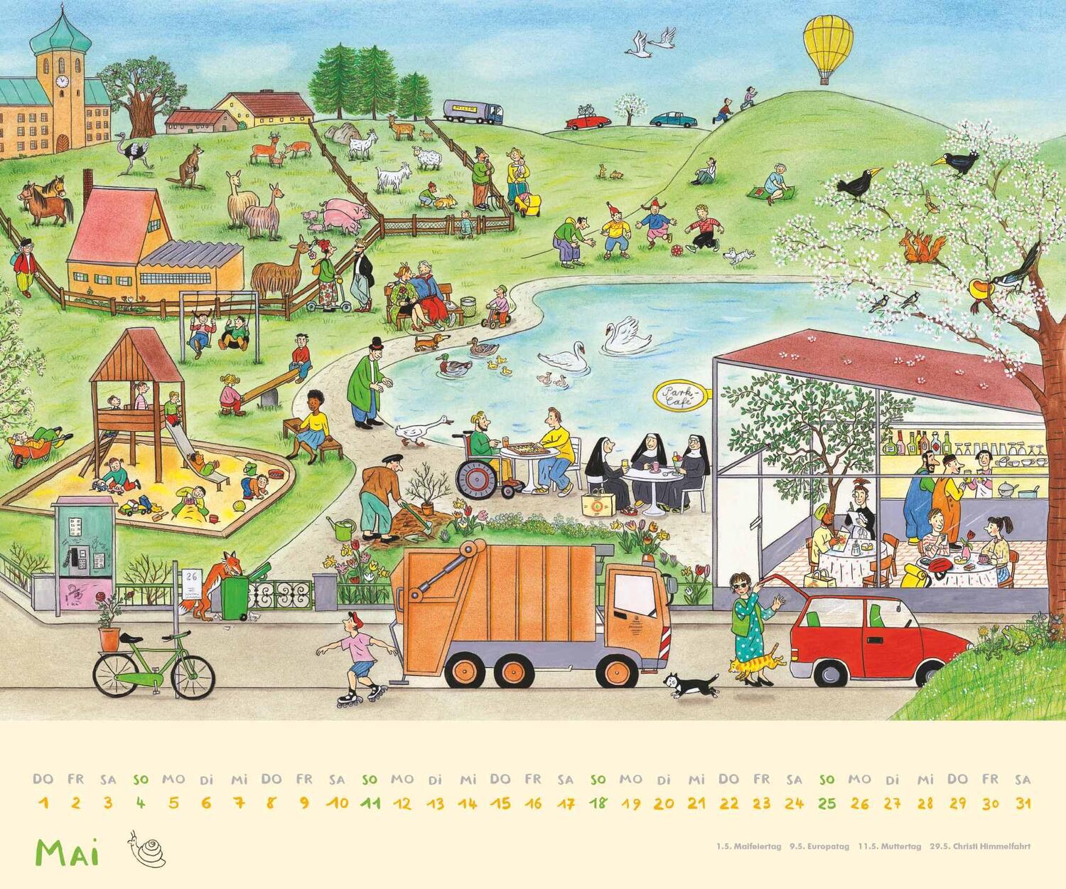 Bild: 4250809653143 | Wimmel-Kalender 2025 - DUMONT Kinderkalender - Wandkalender 60 x 50...