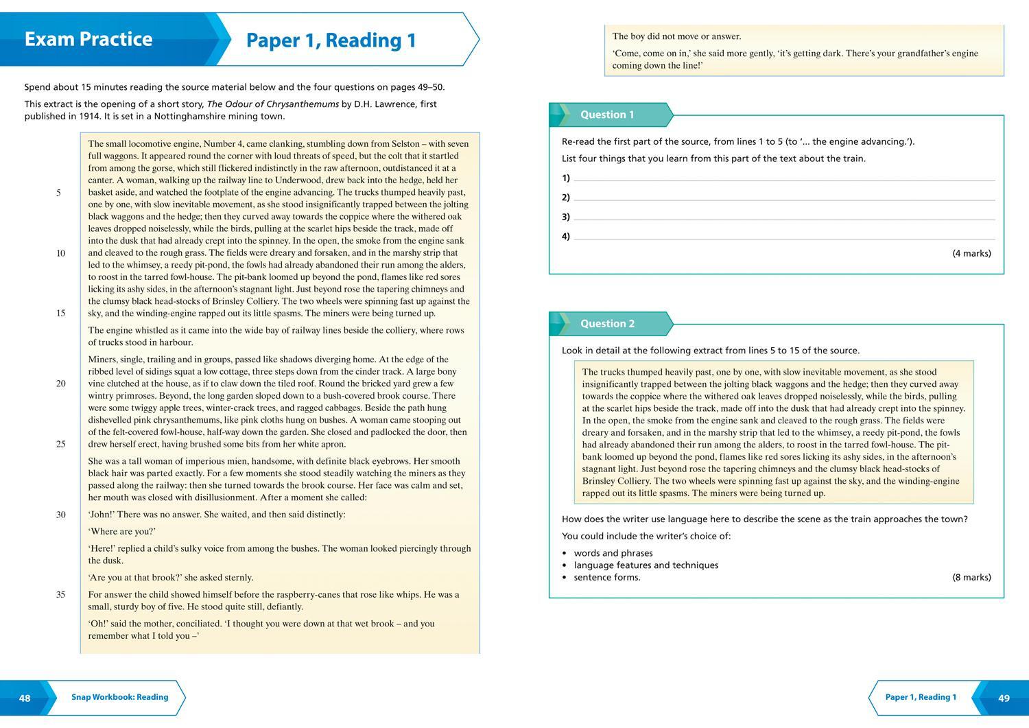 Bild: 9780008355326 | AQA GCSE 9-1 English Language Reading (Papers 1 &amp; 2) Workbook | Gcse
