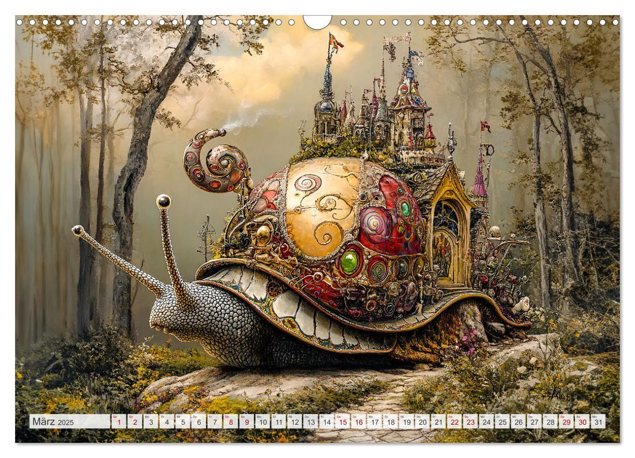 Bild: 9783457217832 | Magische Wesen im Zauberland - Fantasie-Tiere im Steampunk-Kalender...