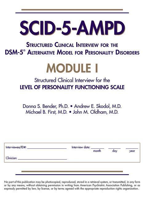 Cover: 9781615371839 | Bender, D: Structured Clinical Interview for the DSM-5¿ Alte | Bender