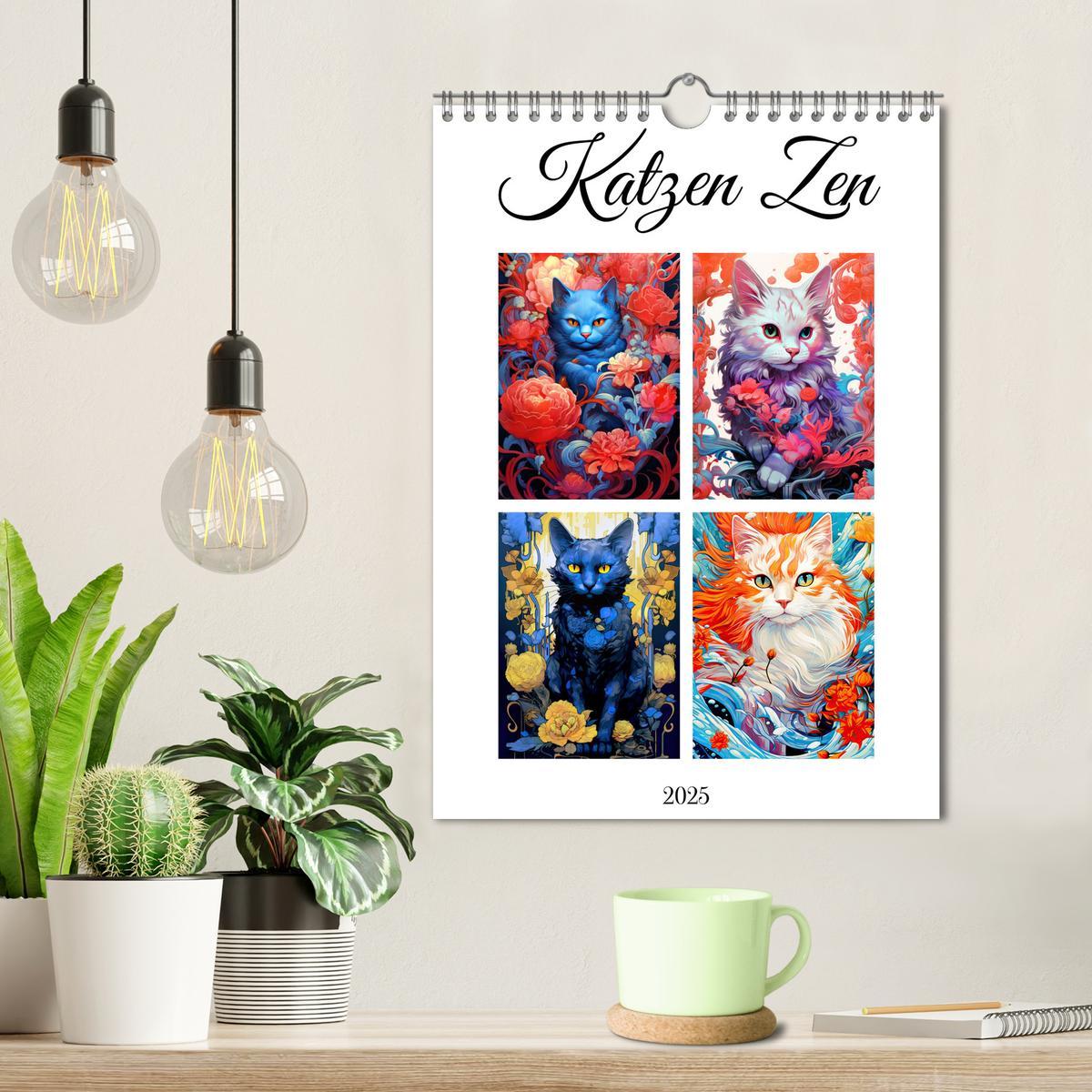 Bild: 9783435849215 | Katzen Zen (Wandkalender 2025 DIN A4 hoch), CALVENDO Monatskalender