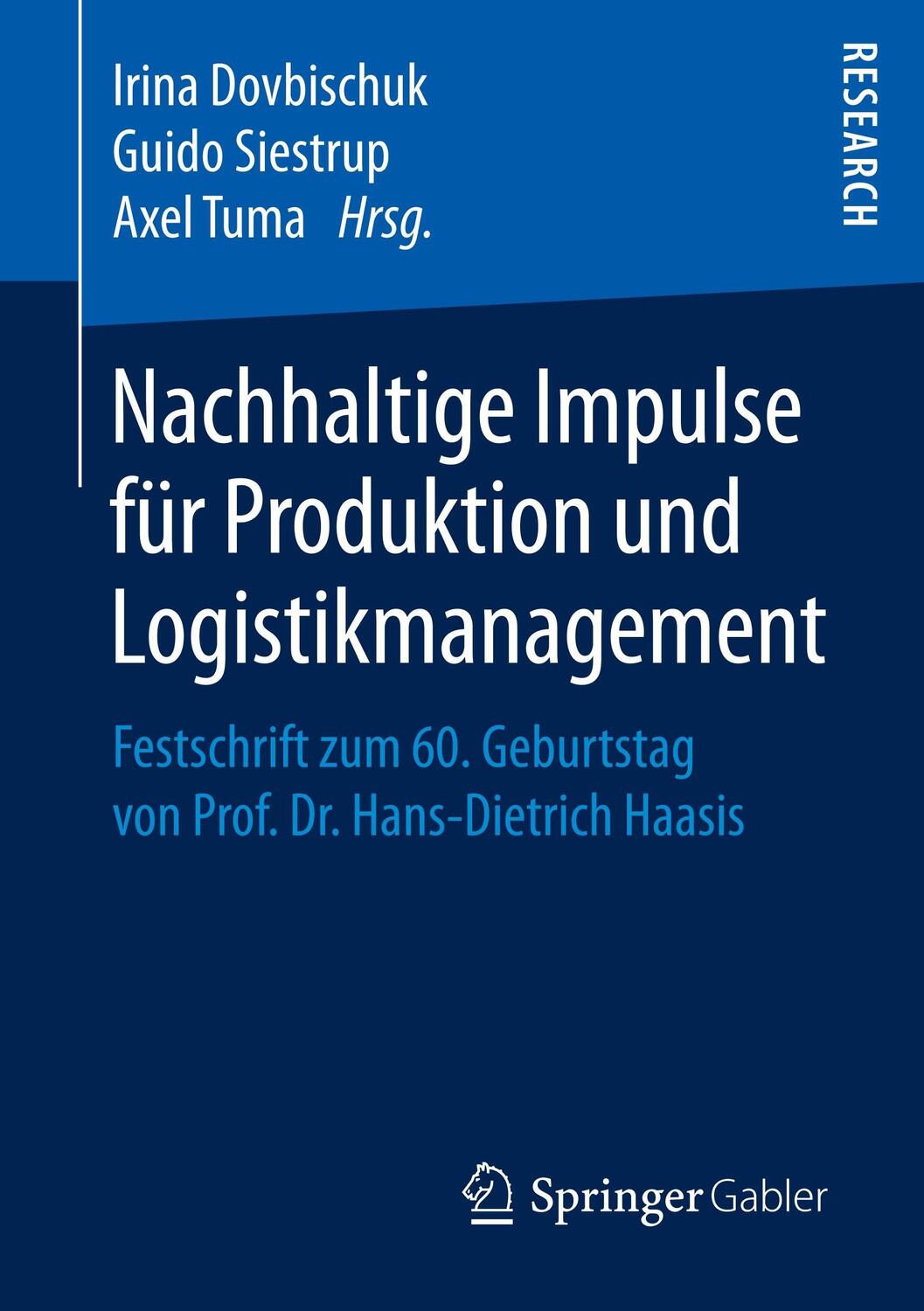 Cover: 9783658214111 | Nachhaltige Impulse für Produktion und Logistikmanagement | Buch | XI