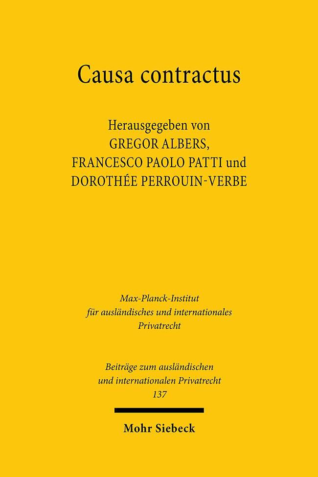 Cover: 9783161632440 | Causa contractus | Gregor Albers (u. a.) | Taschenbuch | 948 S. | 2023