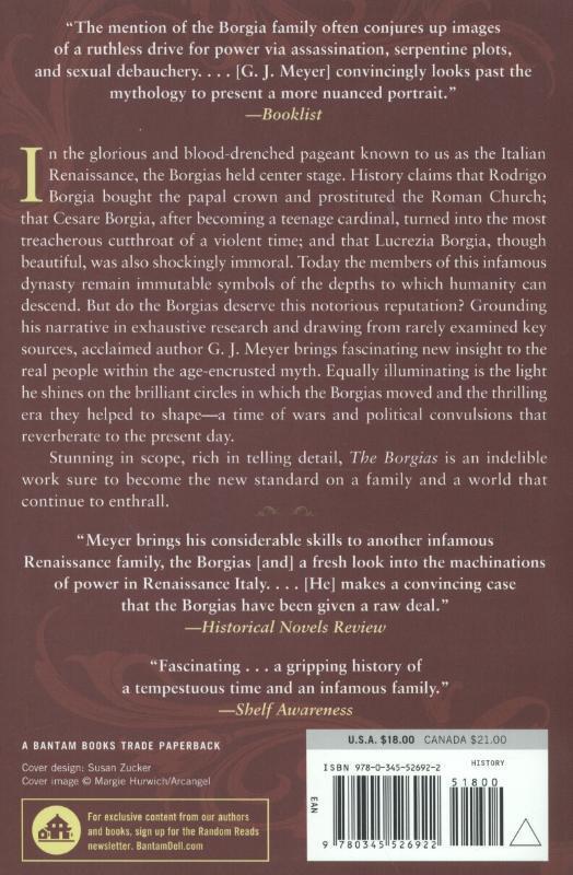 Rückseite: 9780345526922 | The Borgias | The Hidden History | G J Meyer | Taschenbuch | Englisch