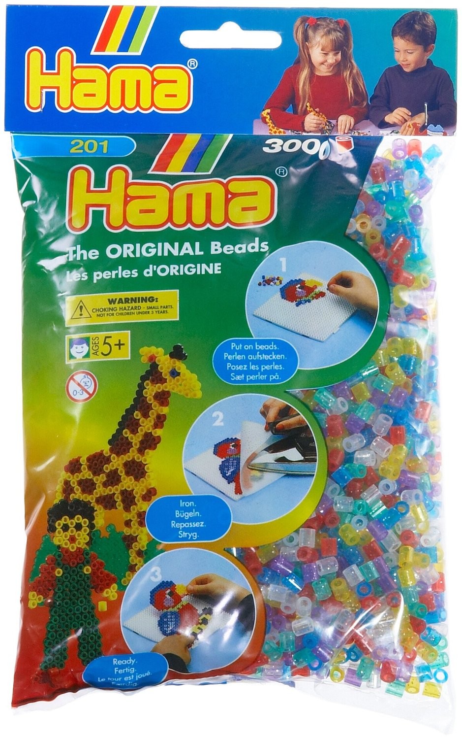 Cover: 28178201548 | HAMA B?gelperlen - 3000 GLITTER | DAN/transparent, glitter | 201-54