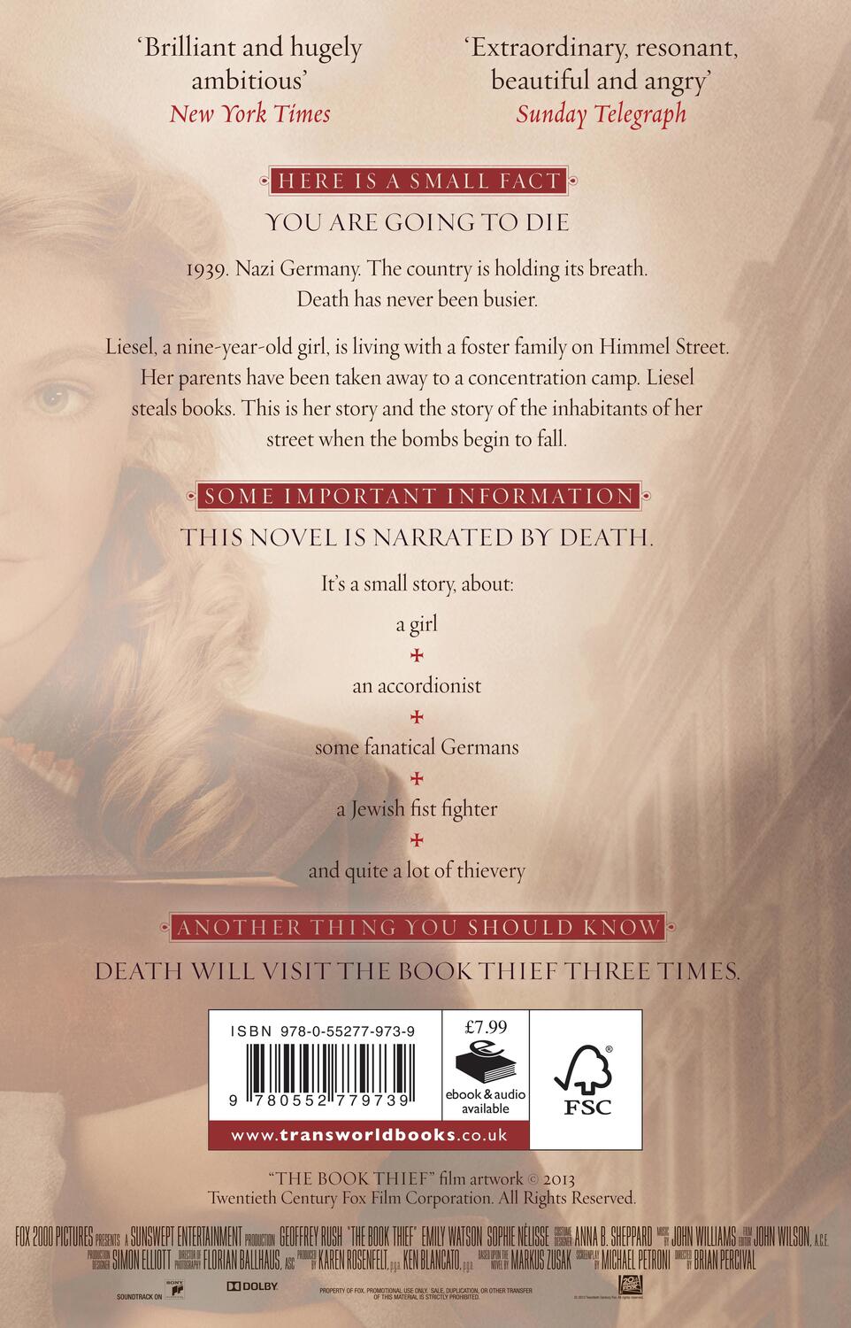 Rückseite: 9780552779739 | The Book Thief. Film Tie-In | Markus Zusak | Taschenbuch | Englisch