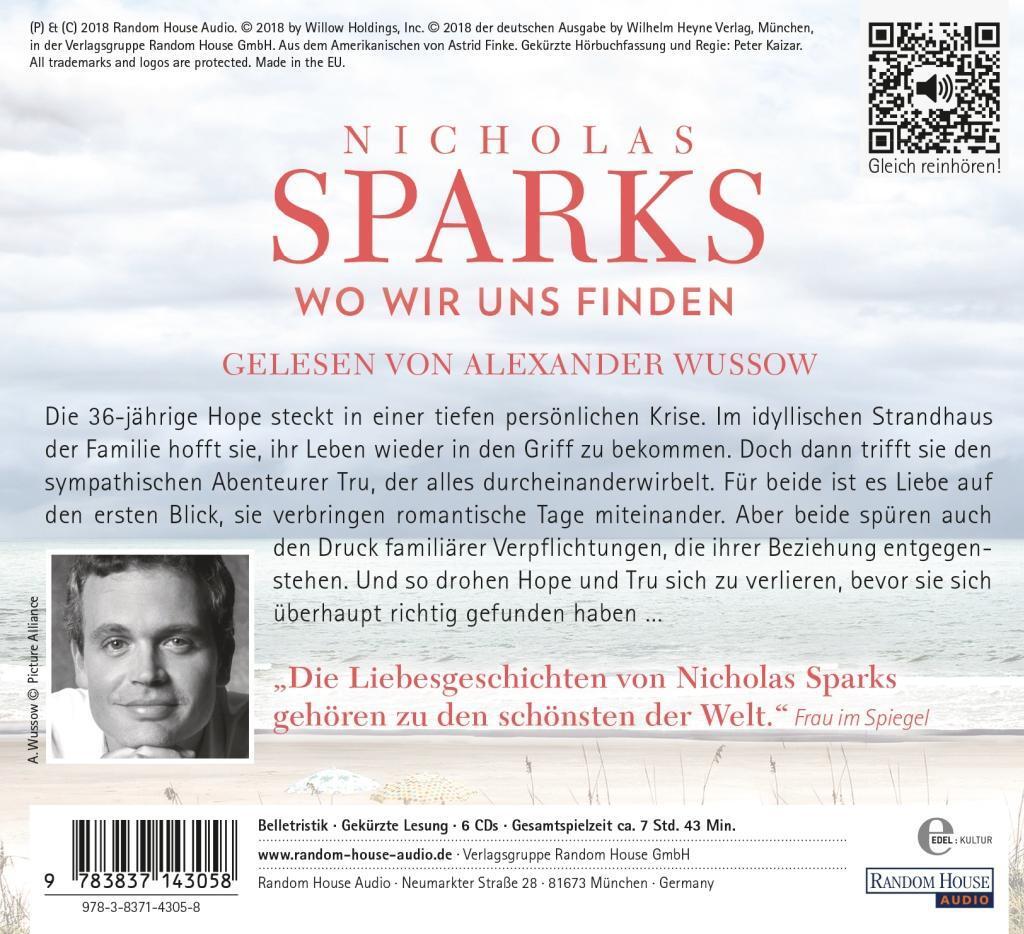 Bild: 9783837143058 | Wo wir uns finden | Nicholas Sparks | Audio-CD | 6 Audio-CDs | Deutsch
