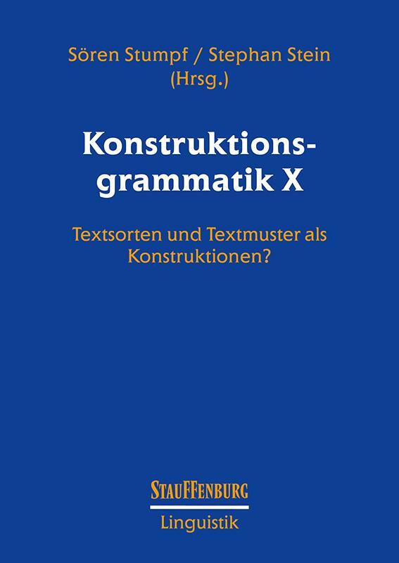 Cover: 9783958091719 | Konstruktionsgrammatik X | Sören Stumpf (u. a.) | Taschenbuch | 244 S.