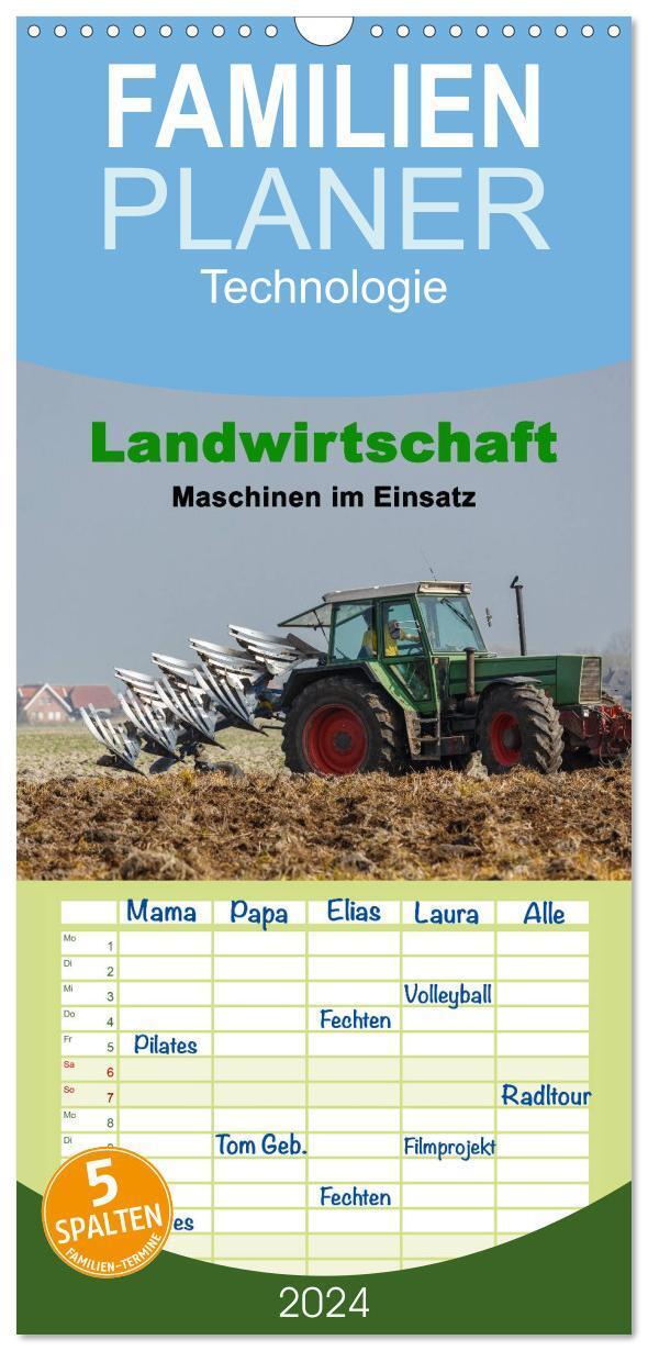 Cover: 9783383110061 | Familienplaner 2024 - Landwirtschaft - Maschinen im Einsatz mit 5...
