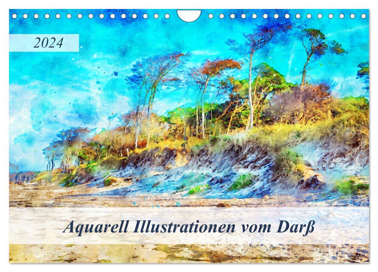 Cover: 9783675943872 | Aquarell Illustrationen vom Darß (Wandkalender 2024 DIN A4 quer),...