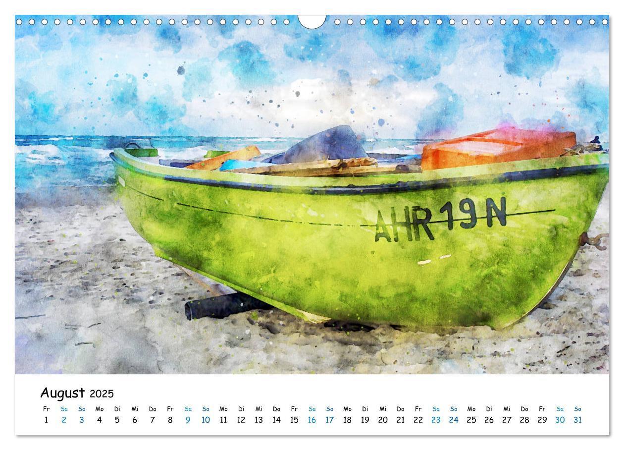 Bild: 9783435144693 | Aquarell Illustrationen vom Darß (Wandkalender 2025 DIN A3 quer),...