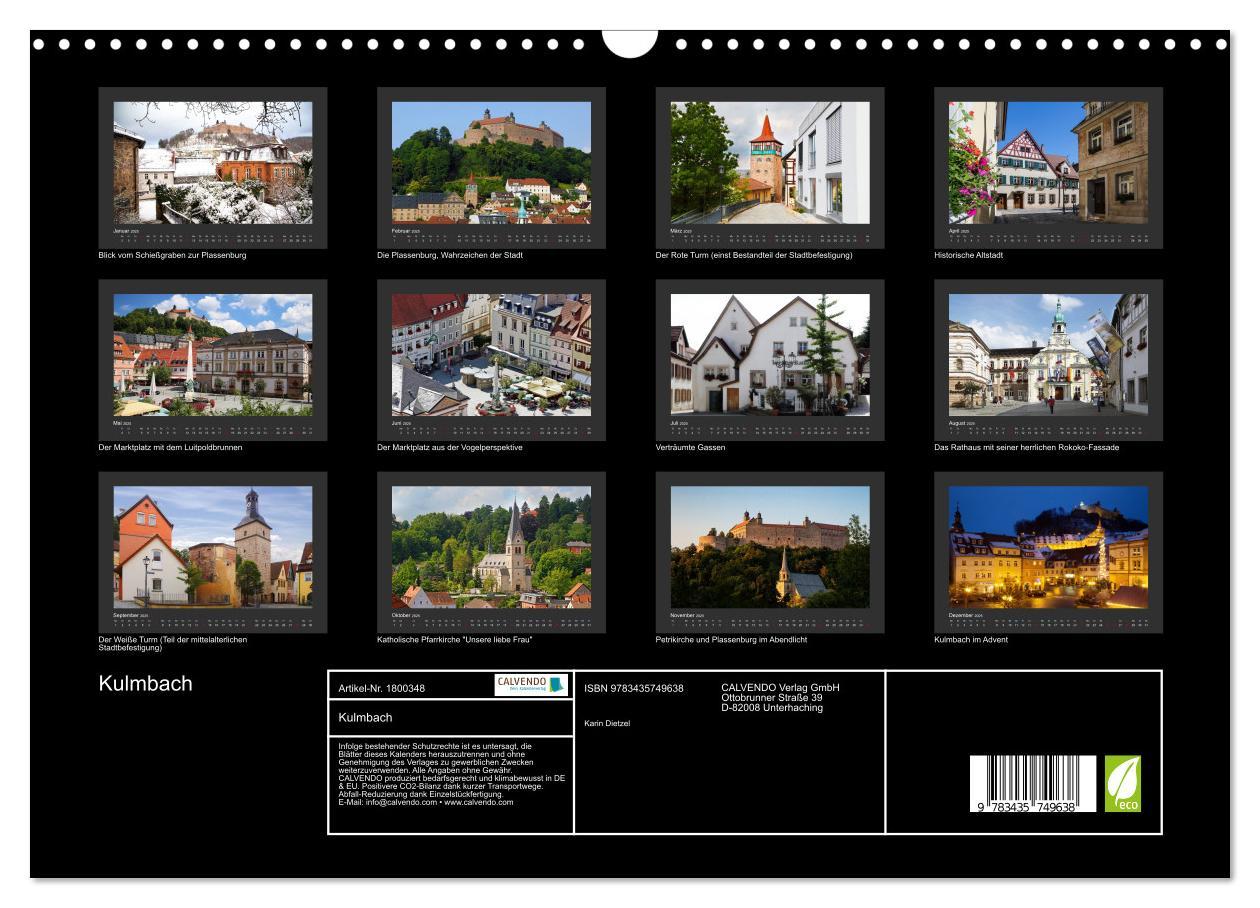 Bild: 9783435749638 | Kulmbach (Wandkalender 2025 DIN A3 quer), CALVENDO Monatskalender