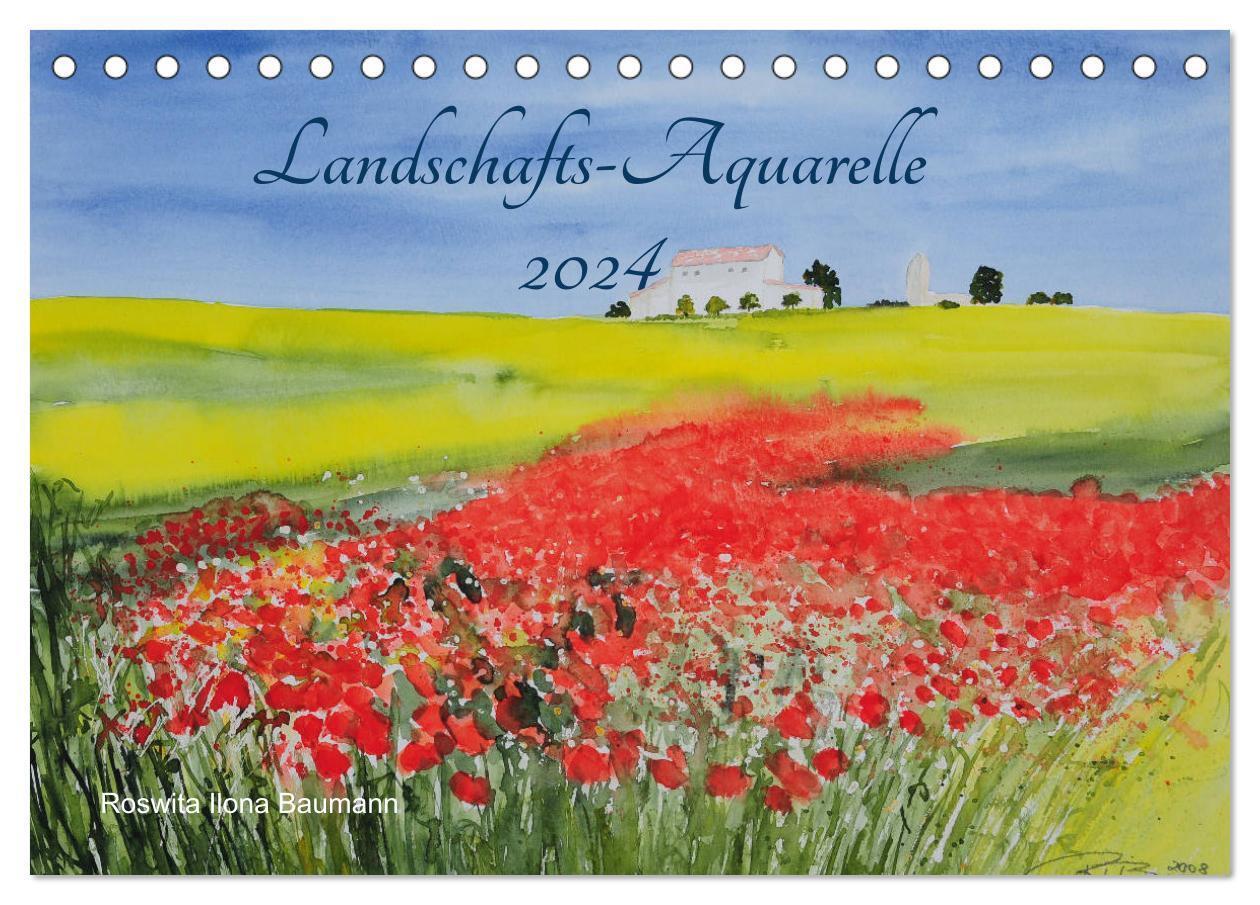 Cover: 9783675461086 | Landschafts-Aquarelle 2024 Roswita Ilona Baumann (Tischkalender...