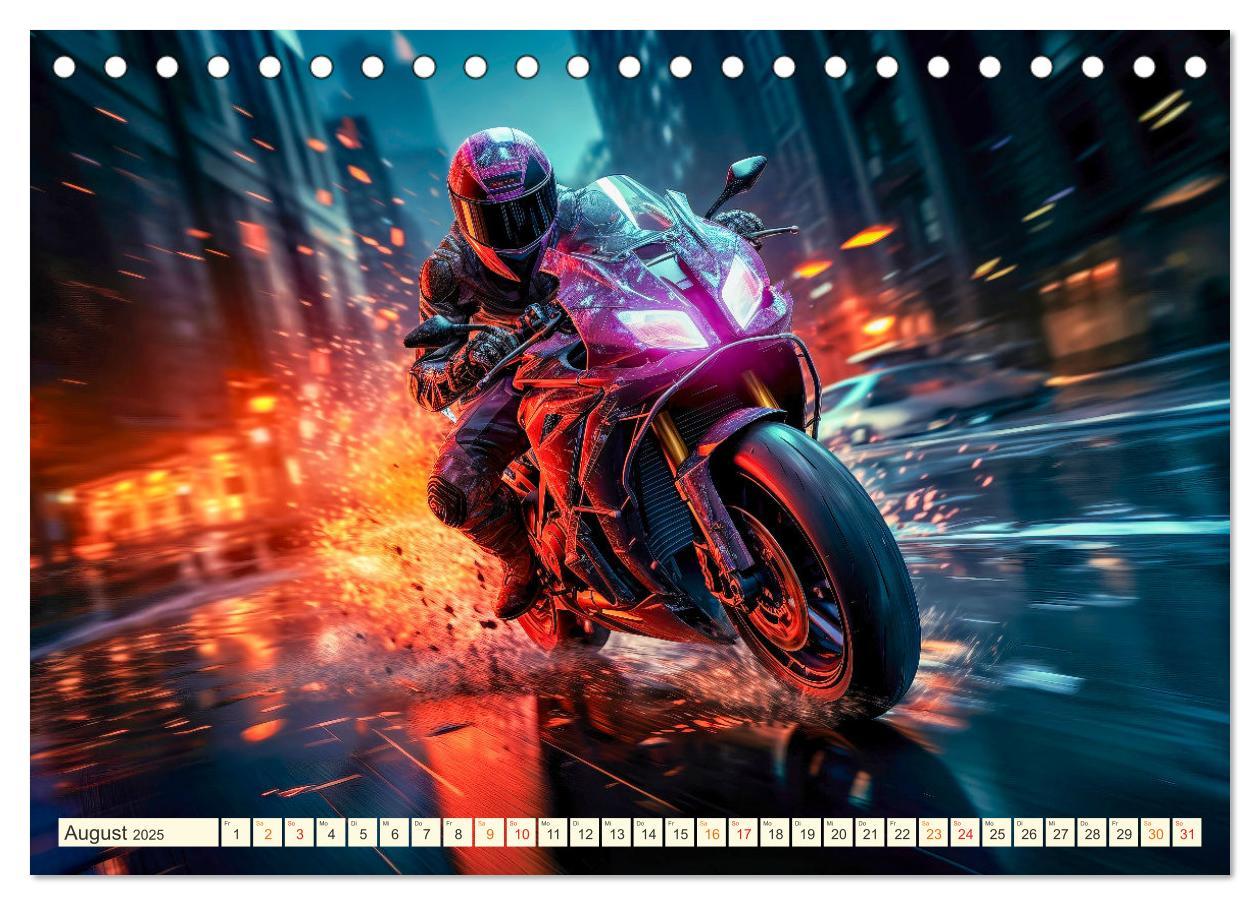 Bild: 9783383892349 | Motorrad Fantasien (Tischkalender 2025 DIN A5 quer), CALVENDO...