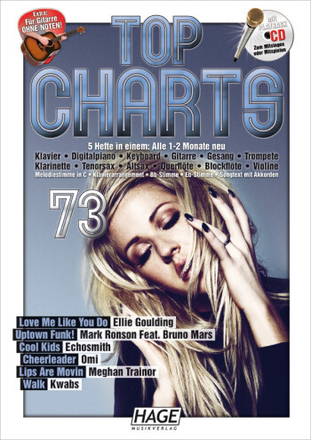 Cover: 4026929918444 | Top Charts Band 73 (+CD): für C-, B-, Es- Instrumente, Klavier...