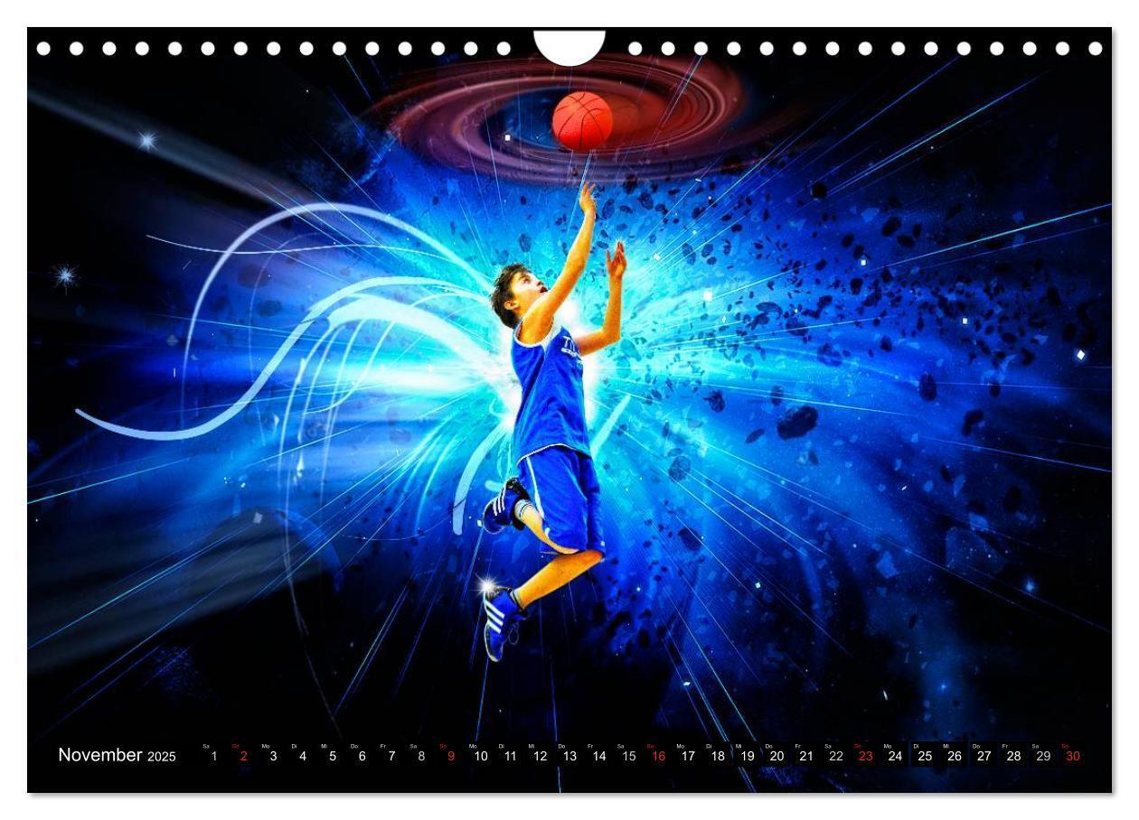 Bild: 9783435616558 | Basketball Fantasiewelten (Wandkalender 2025 DIN A4 quer), CALVENDO...