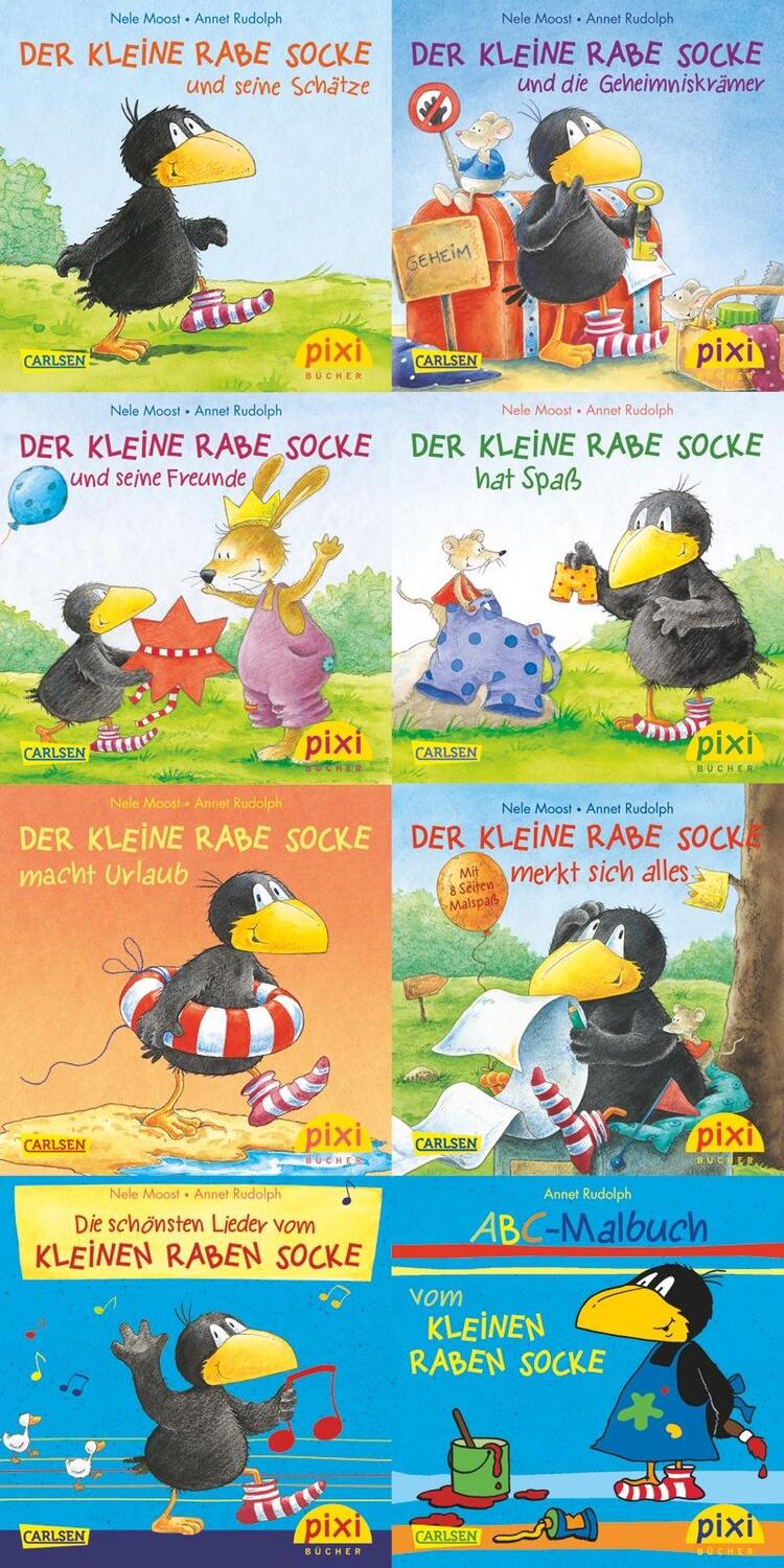 Cover: 9783551907172 | Pixi-8er-Set 193: Der kleine Rabe Socke (8x1 Exemplar) | Nele Moost
