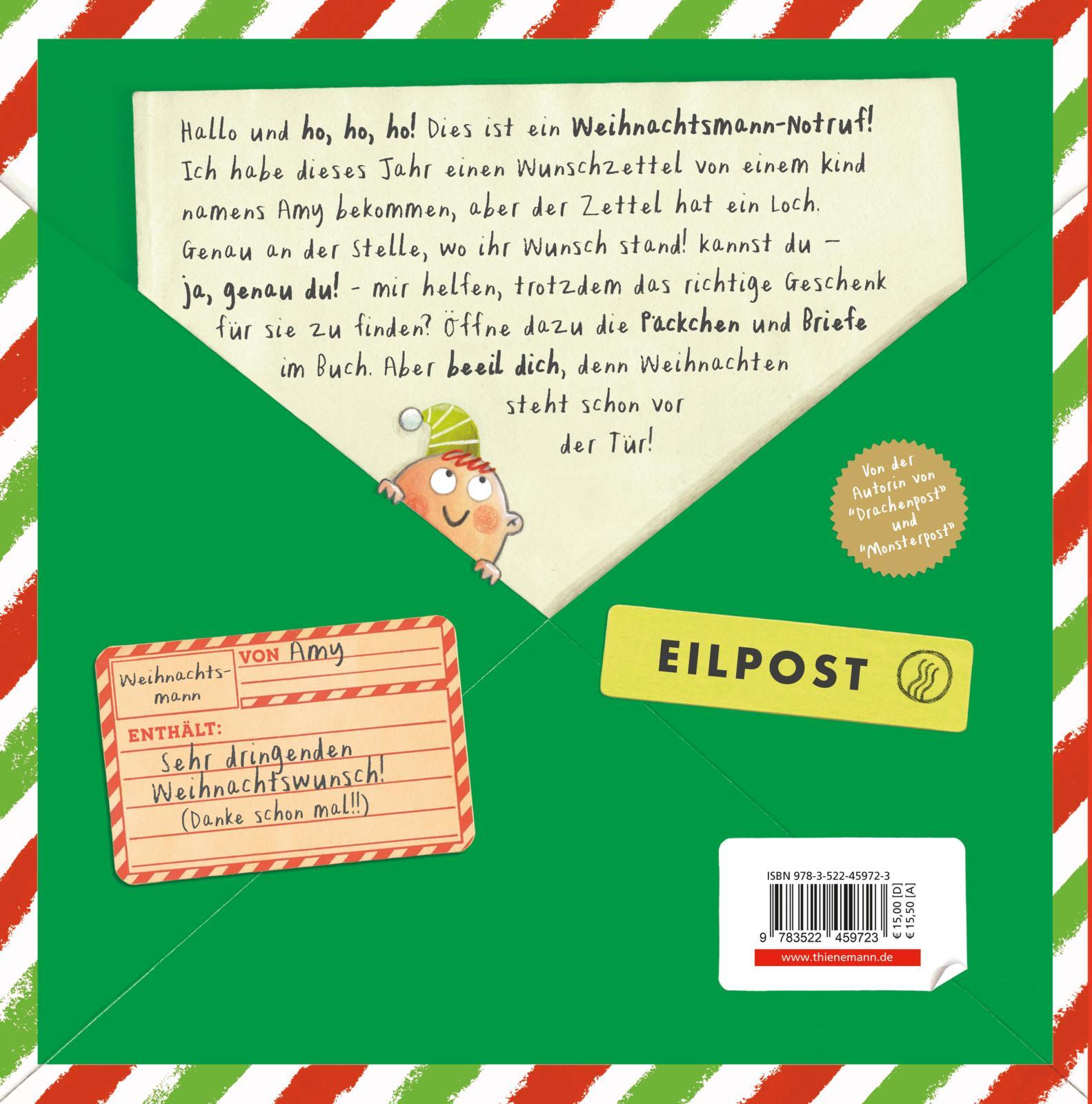 Rückseite: 9783522459723 | Weihnachtspost | Mit echten Päckchen und Briefen zum Auffalten | Buch