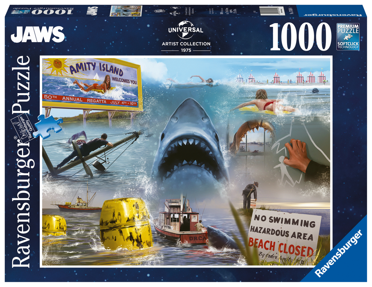Cover: 4005556174508 | Ravensburger Puzzle 17450 - Jaws - 1000 Teile Universal VAULT...