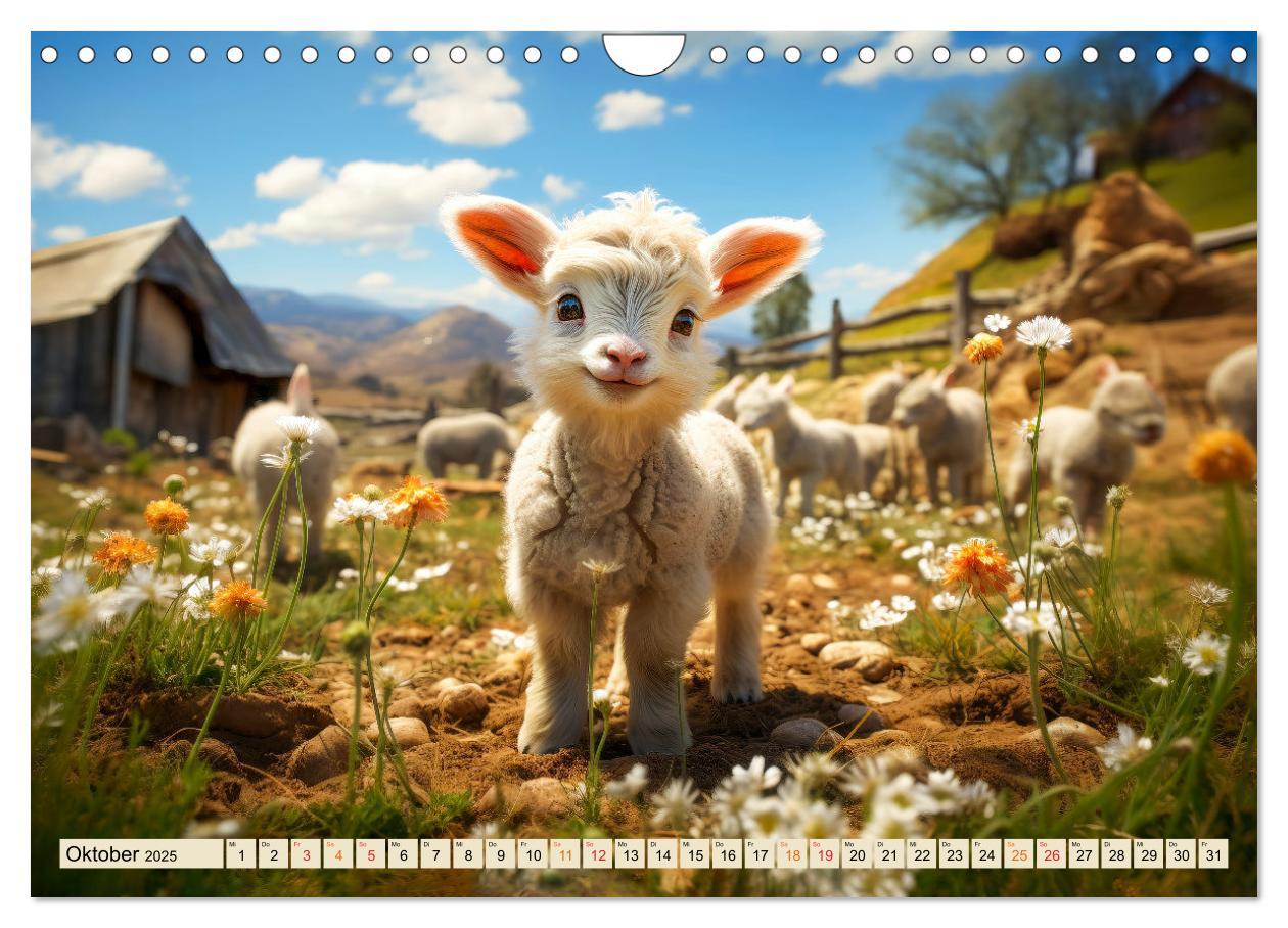 Bild: 9783383835049 | Viele Tiere auf dem Bauernhof (Wandkalender 2025 DIN A4 quer),...