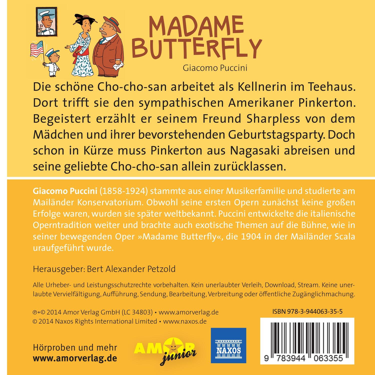 Rückseite: 9783944063355 | Madame Butterfly (ZEIT-Edition) | Löbbert/Casali/Bergmann | Audio-CD