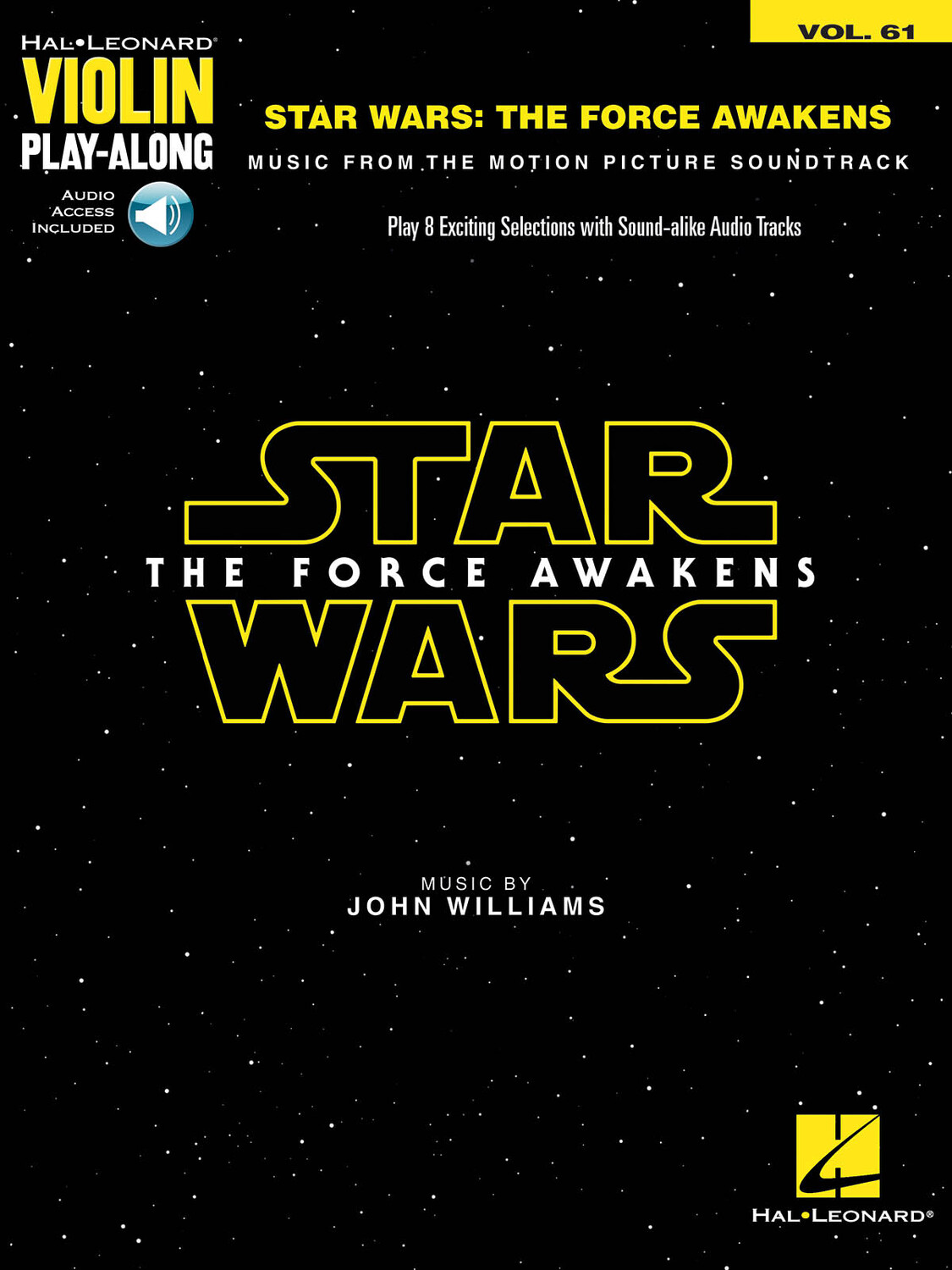 Cover: 888680609368 | Star Wars: The Force Awakens | Violin Play-Along Volume 61 | Williams