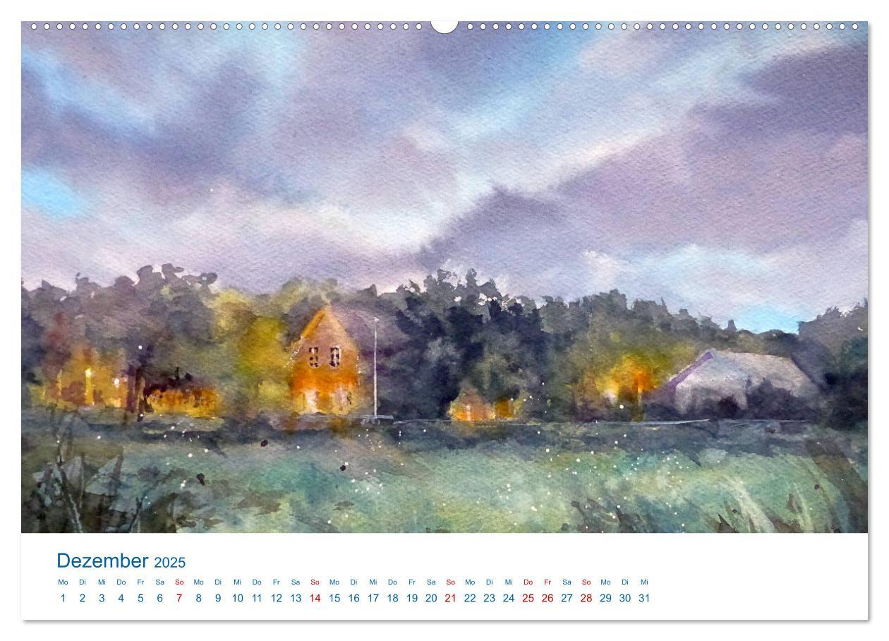 Bild: 9783457146743 | Föhr - Aquarelle (Wandkalender 2025 DIN A2 quer), CALVENDO...