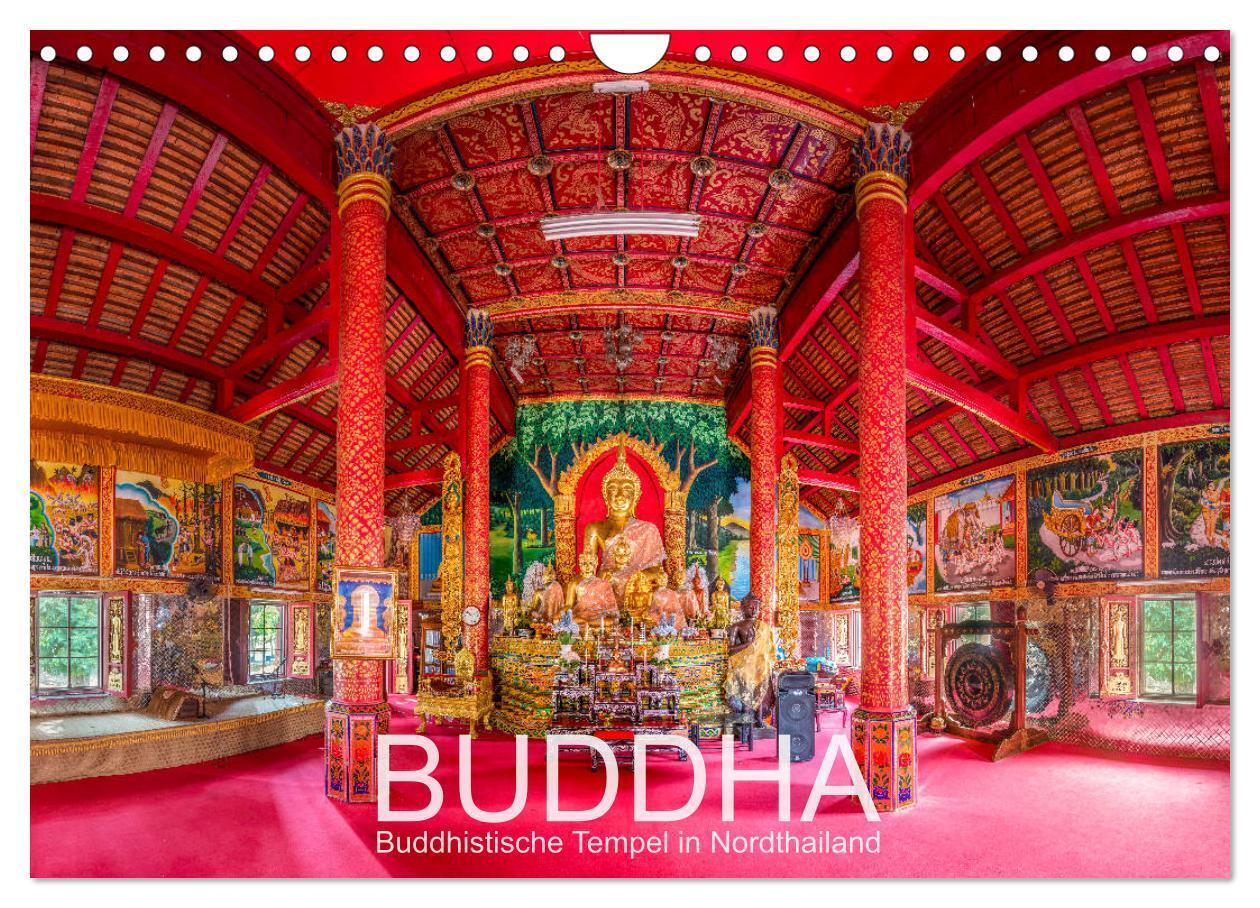 Cover: 9783383018138 | BUDDHA - Buddhistische Tempel in Nordthailand (Wandkalender 2024...