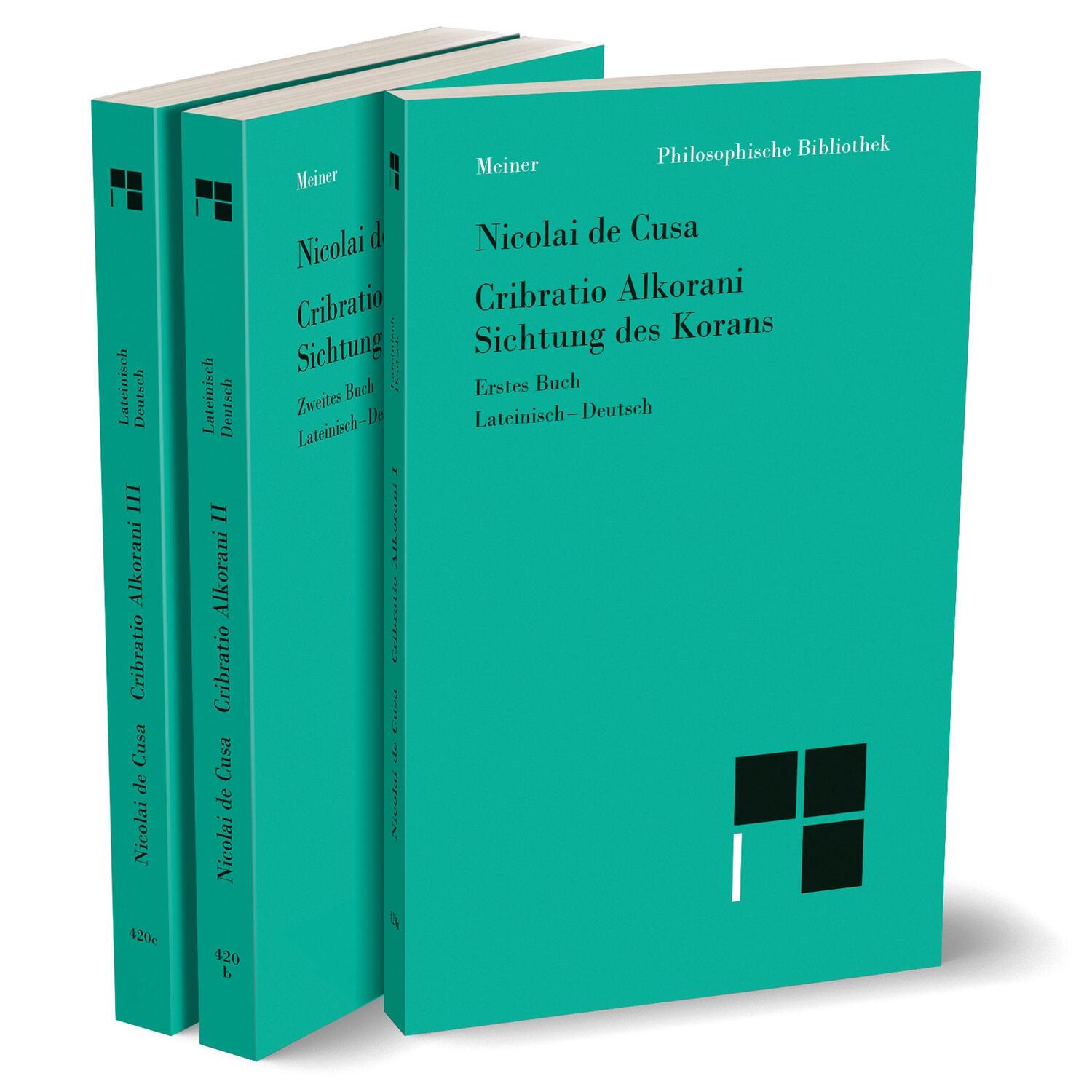 Cover: 9783787344383 | Sichtung des Korans Bd 1-3 | Cusa de Nicolai | Taschenbuch | Deutsch