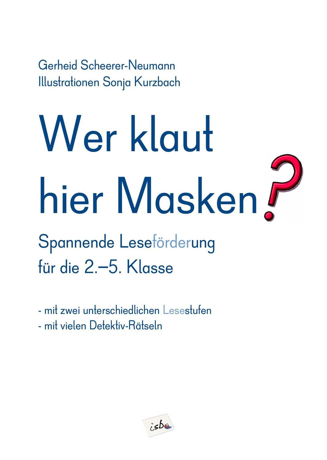 Bild: 9783942122351 | Wer klaut hier Masken? | Gerheid Scheerer-Neumann | Taschenbuch | 2020