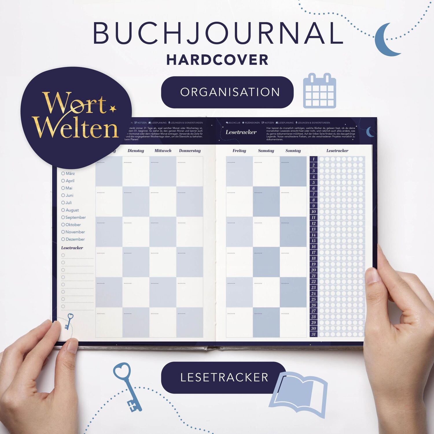 Bild: 9783989423596 | Wort Welten: Buchjournal XXL - Lesetagebuch &amp; Buchjournal für 100...