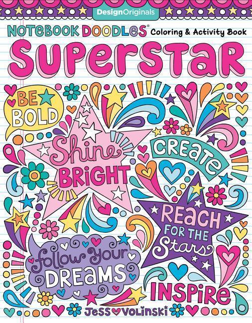 Cover: 9781497202481 | Notebook Doodles Superstar | Coloring &amp; Activity Book | Jess Volinski