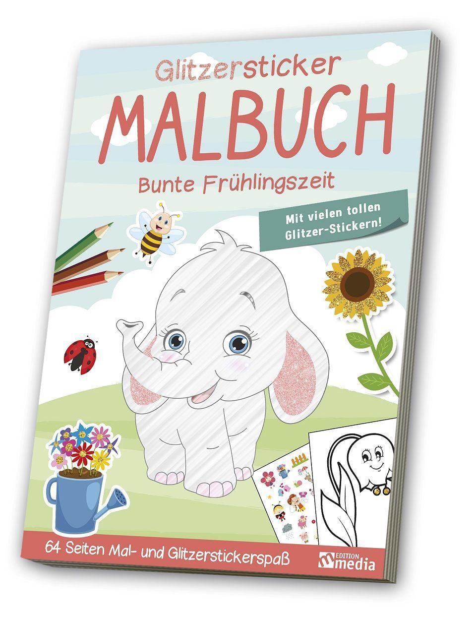 Cover: 4019393987405 | Glitzer-Sticker-Malbuch Frühling | Broschüre | Deutsch | 2020