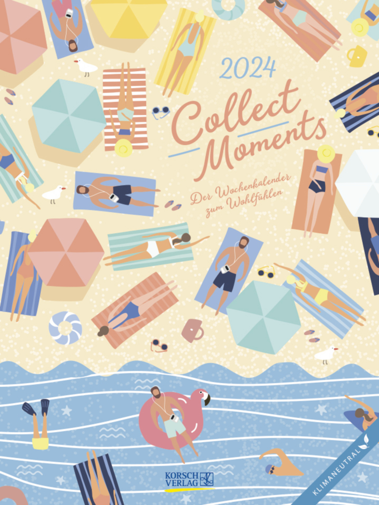 Cover: 9783731872788 | Literaturkalender Collect Moments 2024 | Korsch Verlag | Kalender