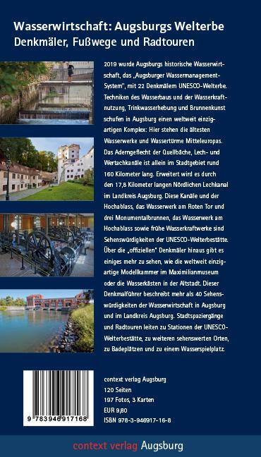 Rückseite: 9783946917168 | Wege zum Welterbe Wasserwirtschaft | Das UNESCO-Welterbe in Augsburg