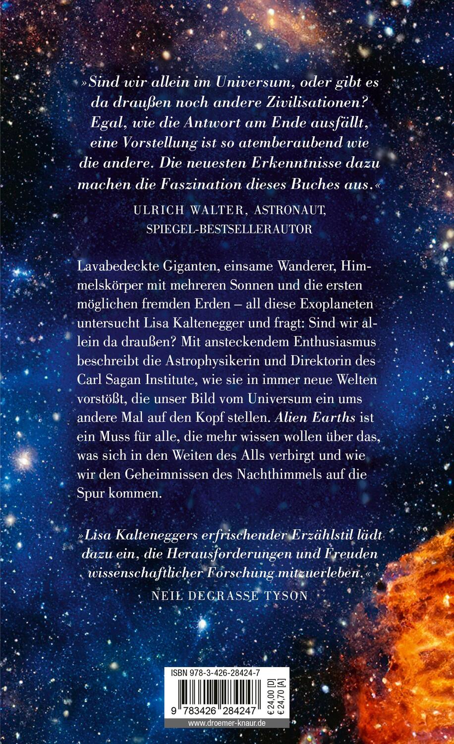 Rückseite: 9783426284247 | Alien Earths | Lisa Kaltenegger | Buch | 304 S. | Deutsch | 2024