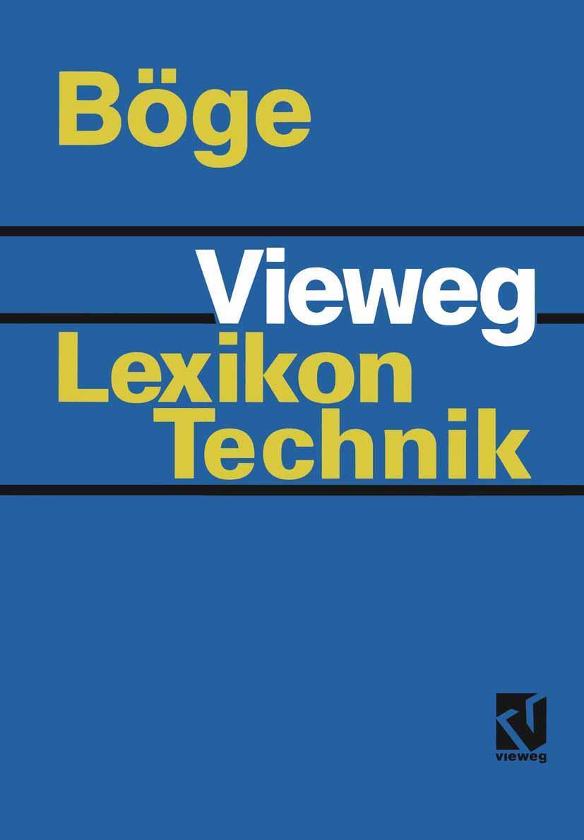 Cover: 9783528049591 | Vieweg Lexikon Technik | Alfred Böge | Taschenbuch | Paperback | 1997