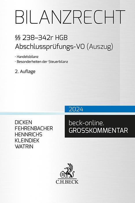 Cover: 9783406784835 | Bilanzrecht | André Dicken (u. a.) | Buch | XXVI | Deutsch | 2024