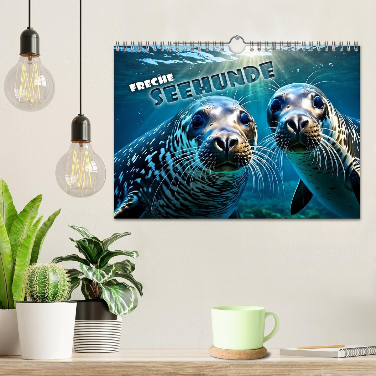 Bild: 9783383838514 | Freche Seehunde (Wandkalender 2025 DIN A4 quer), CALVENDO...