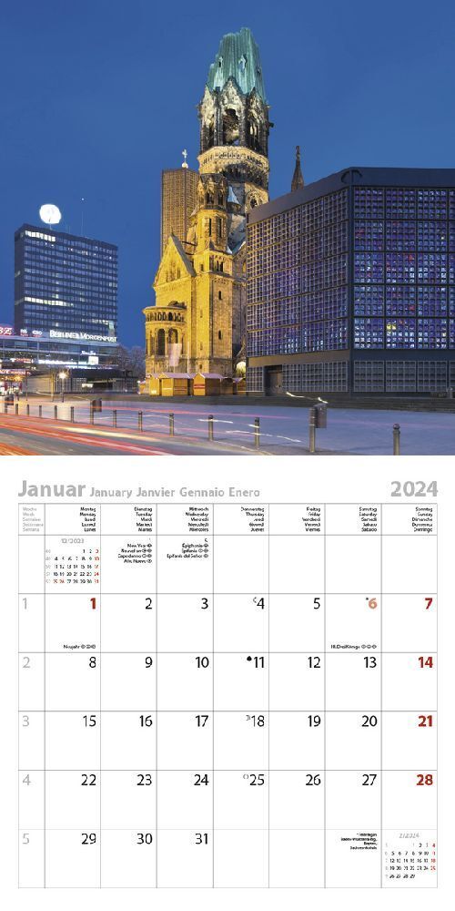 Bild: 9783731873211 | Berlin 2024 | Broschürenkalender mit Ferienterminen | Korsch Verlag
