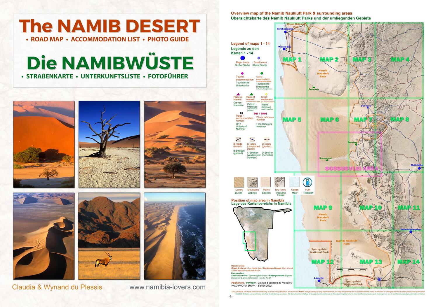 Bild: 9783947895441 | Das komplette Kartenset NAMIBIA Plus (4-teilig) | Plessis (u. a.)