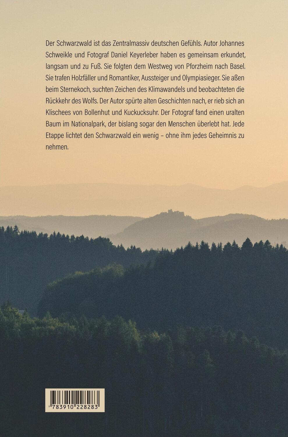 Rückseite: 9783910228283 | Über den Schwarzwald | Entdeckungsreise auf dem Westweg | Buch | 2024