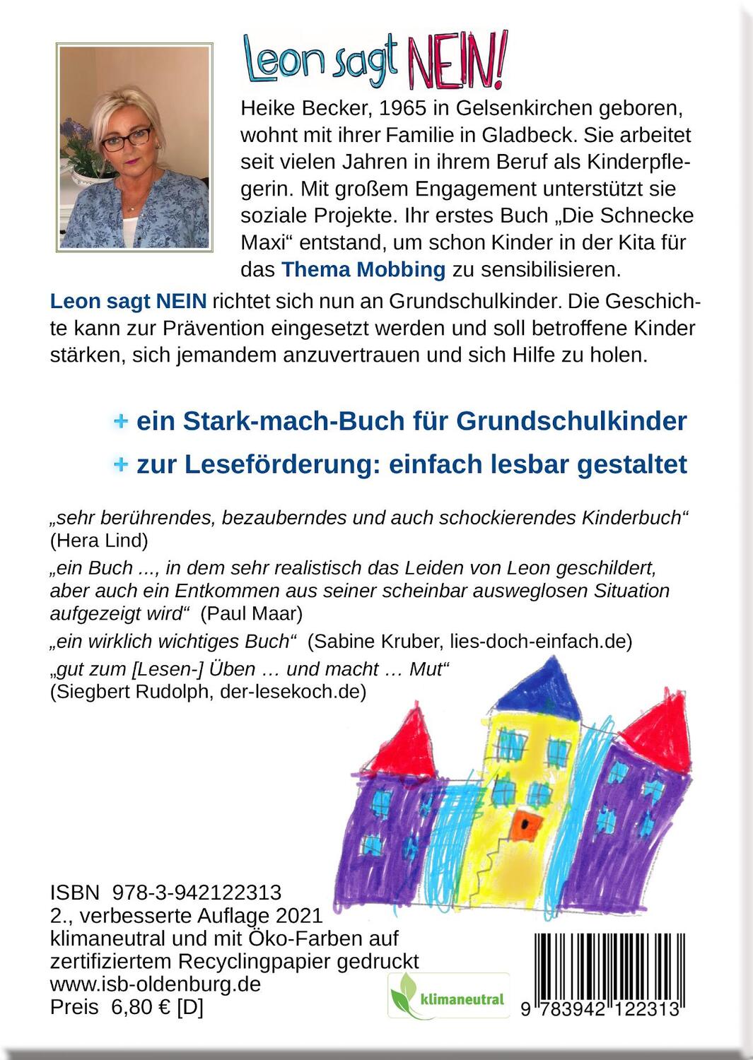 Rückseite: 9783942122313 | Leon sagt NEIN! | Heike Becker | Taschenbuch | 48 S. | Deutsch | 2021