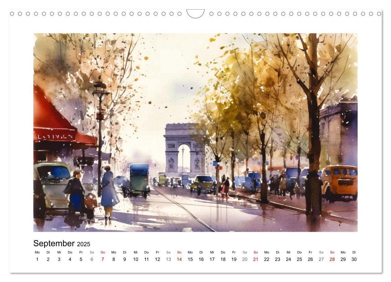 Bild: 9783383825774 | Romantisches Paris (Wandkalender 2025 DIN A3 quer), CALVENDO...