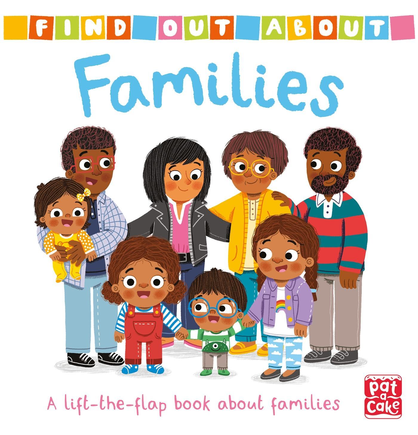 Cover: 9781526382528 | Find Out About: Families | A lift-the-flap board book about families